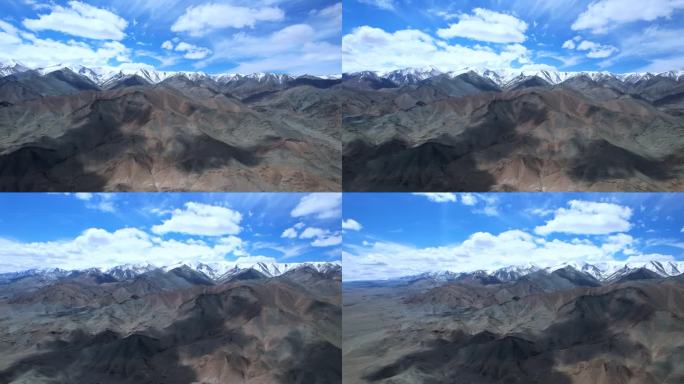 新疆雪山航拍山脉群山