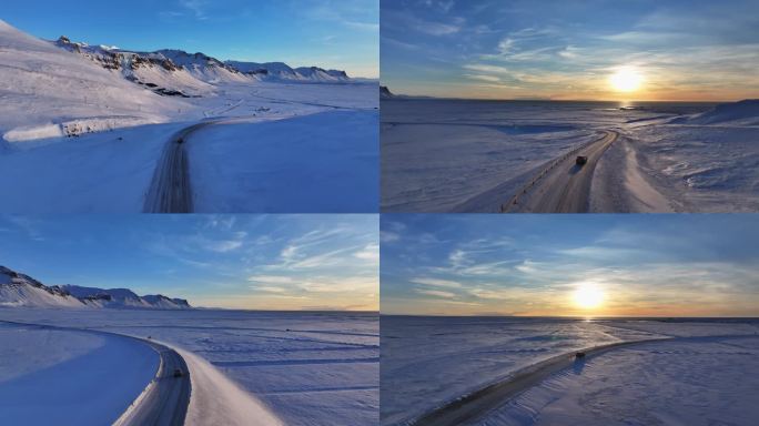 冰岛北极圈斯奈山半岛跟车航拍