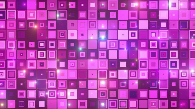 6K紫色阵列方块光点闪烁无缝循环