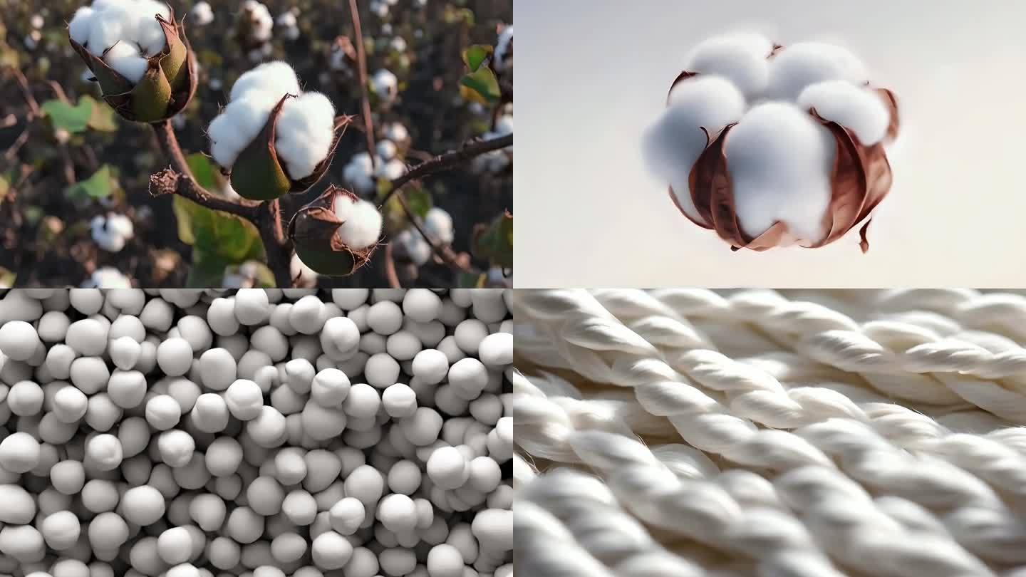 棉花编织纤维布料面料飘动纺织