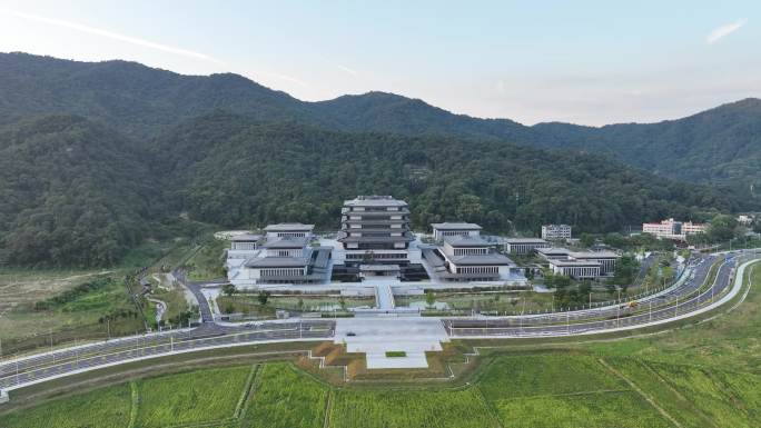 广州国家版本馆航拍国家博物馆建筑风光风景