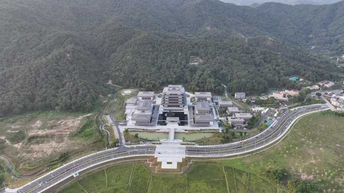 广州国家版本馆航拍国家博物馆建筑风光风景