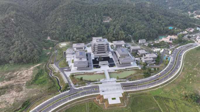 广州国家版本馆航拍国家博物馆建筑风光风景