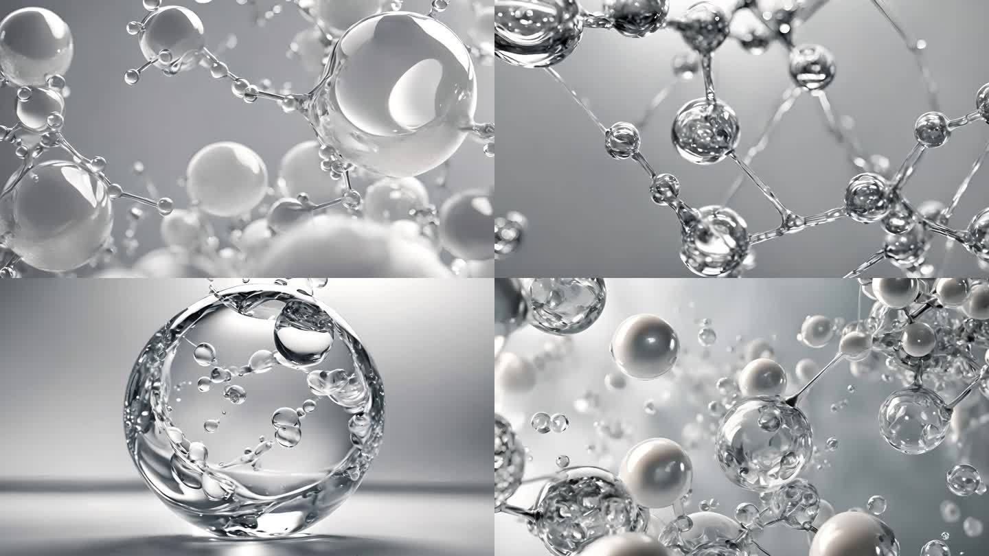 水珠 水分子结构 分子 水