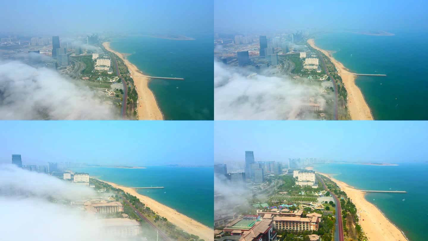 特房波特曼七星湾酒店大景航拍平流雾