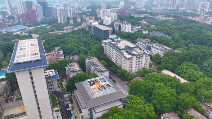 湖北武汉华中师范大学校园航拍大学高校学校