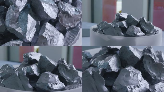 半导体硅材料矿石晶石特写