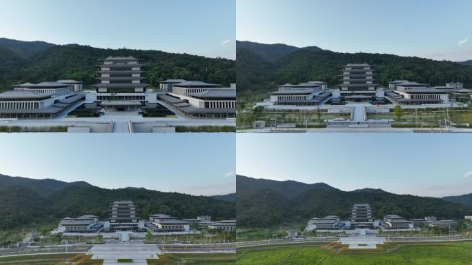 广州国家版本馆航拍国家博物馆建筑风光风景