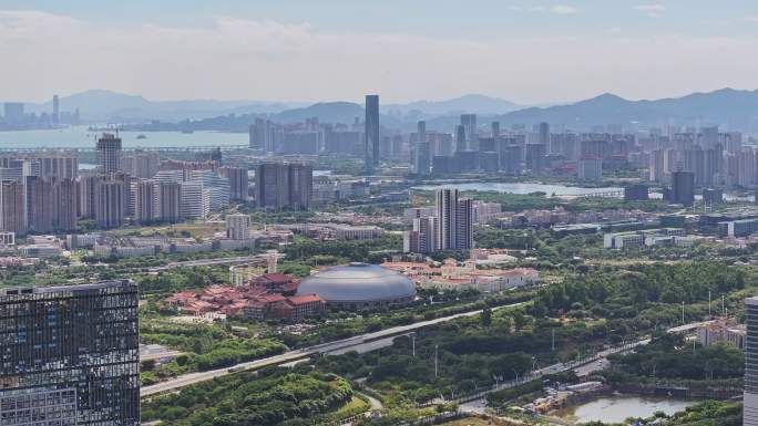 福建厦门互通集美区城市风景航拍