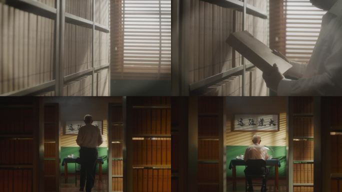 档案室   老人找老资料