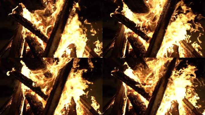 在诺鲁孜节，人们聚集在篝火旁庆祝节日