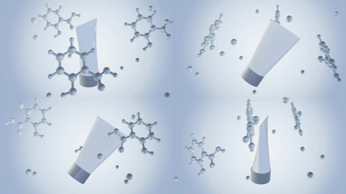 水杨酸分子和面部肥皂容器
