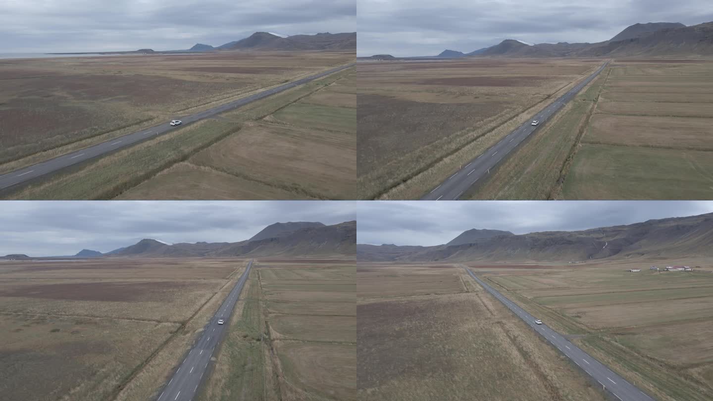 冰岛跟车航拍 苔原地貌绝美风景