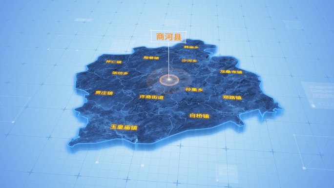商河县三维地图科技感
