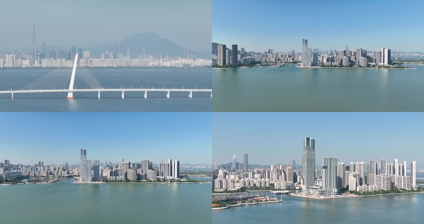 深圳湾大桥海景房航拍