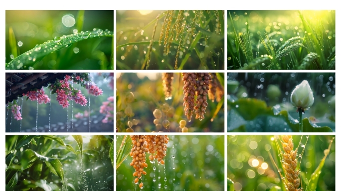 下雨 春雨 谷雨  惊蛰 万物生长复苏