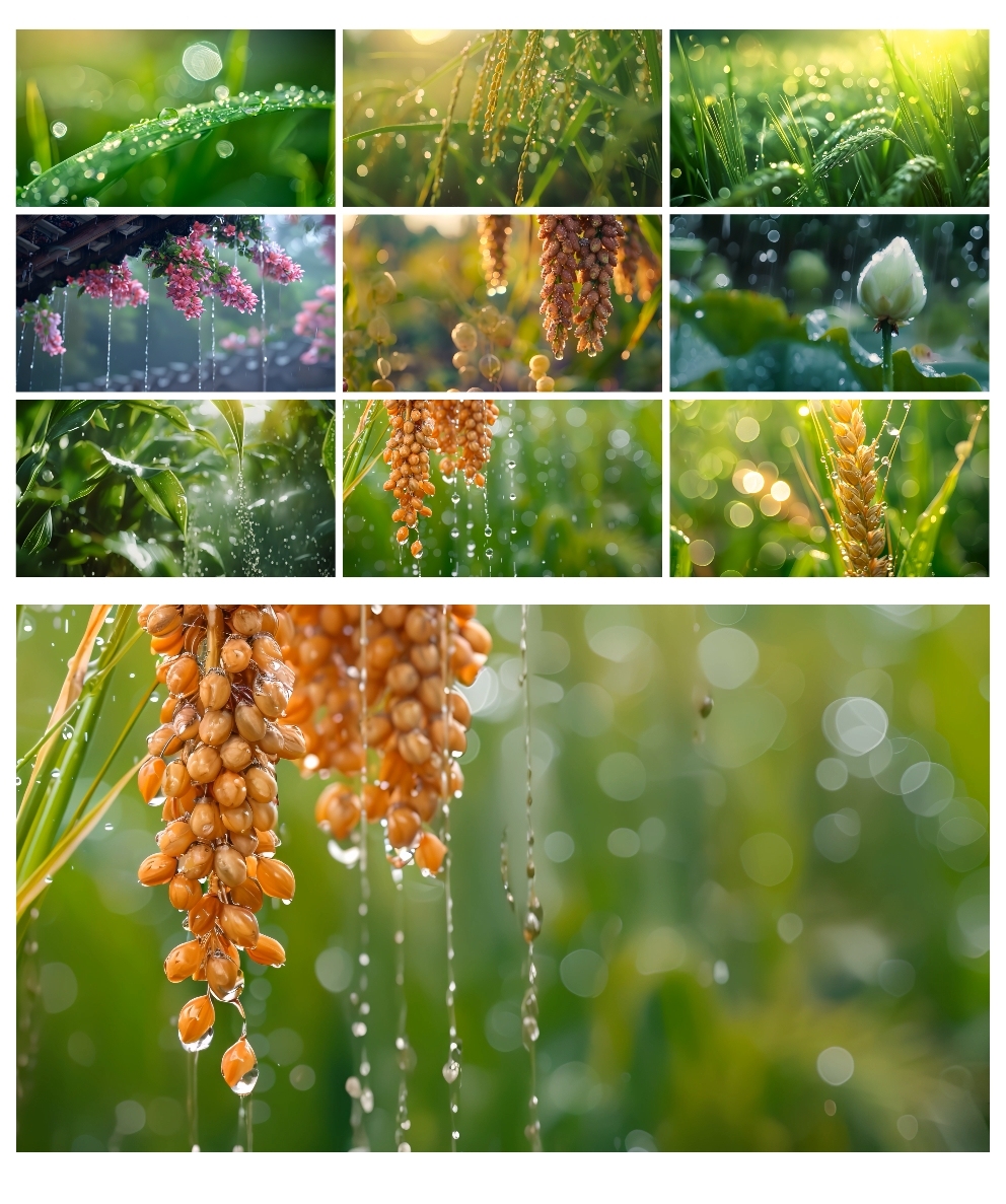 下雨 春雨 谷雨  惊蛰 万物生长复苏