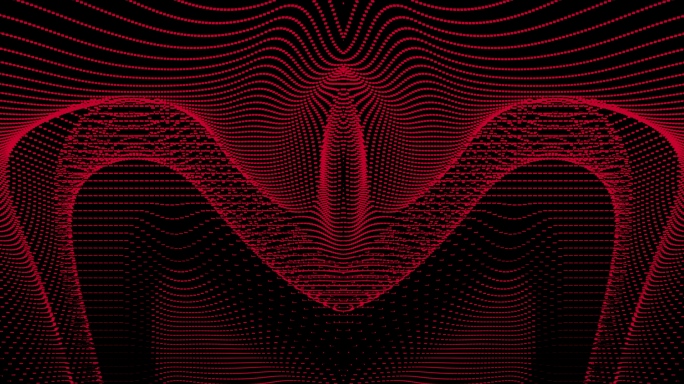 【4K时尚背景】玫红粒子虚拟曲线暗光科技