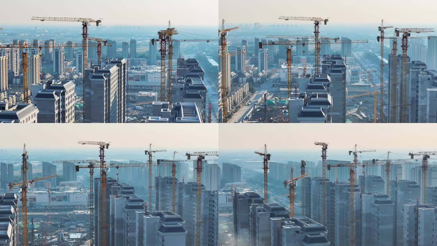 上海城市建设工地航拍