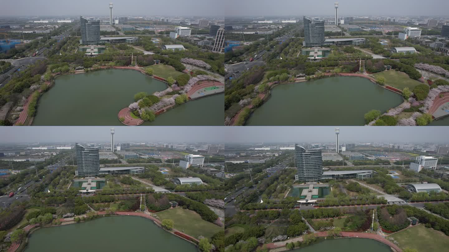 上海青浦工业园区清河湾航拍
