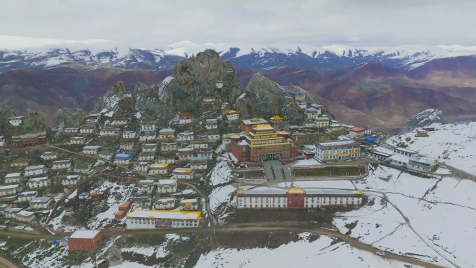 冬季孜珠寺航拍
