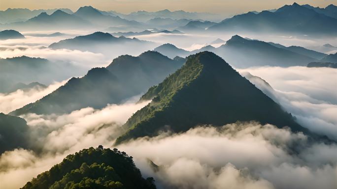 宣传片头大山峰云雾开篇