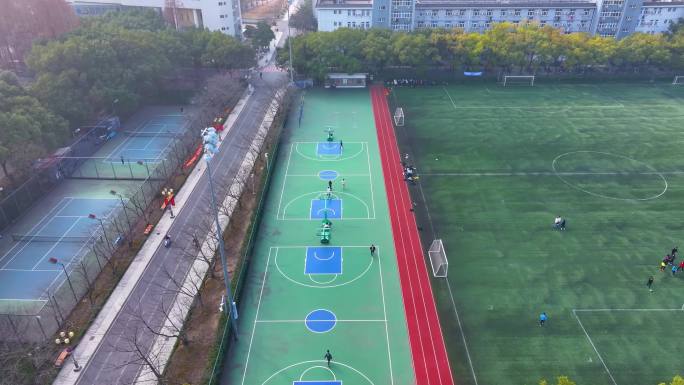 上海杨浦区同济大学本部航拍校园风景风光素