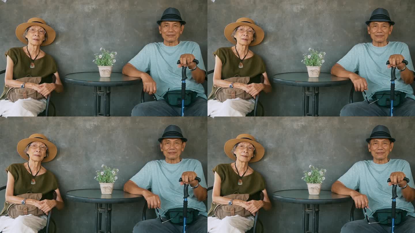 奶奶和爷爷。快乐的退休生活
