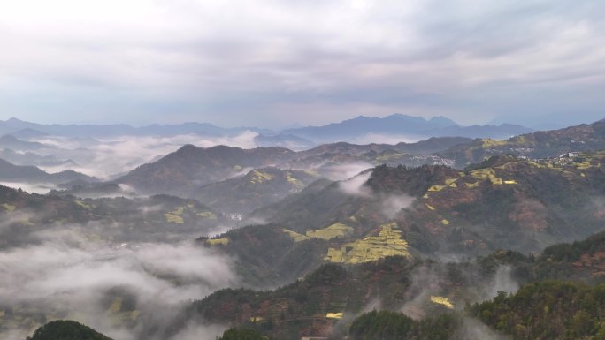 云海 皖南风光 皖南航拍 山水乡村 乡村