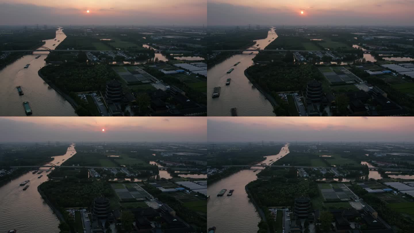 上海青浦区练塘镇庄严寺航拍