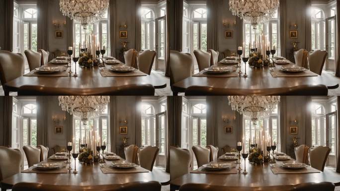 虚拟现实渲染豪华餐厅