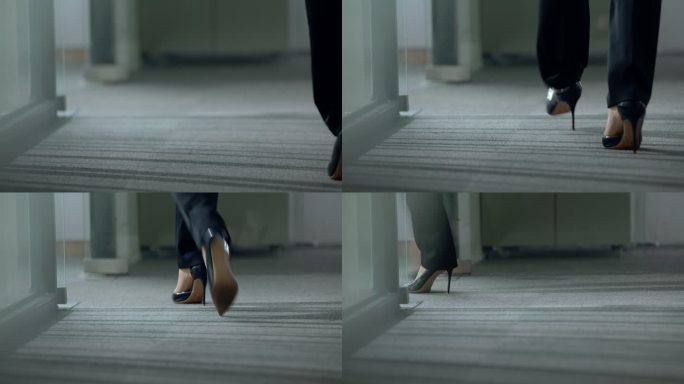 商务金融_职场女性高跟鞋背影