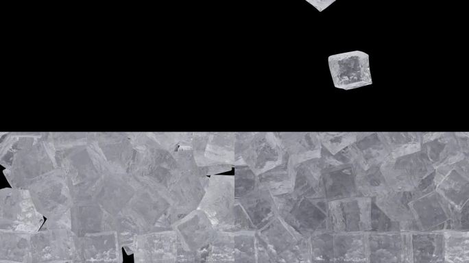 冰立方动画幕过渡效果透明背景Alpha通道