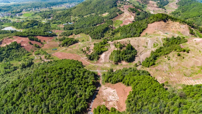 永州零陵矿区高山开采生态破坏2