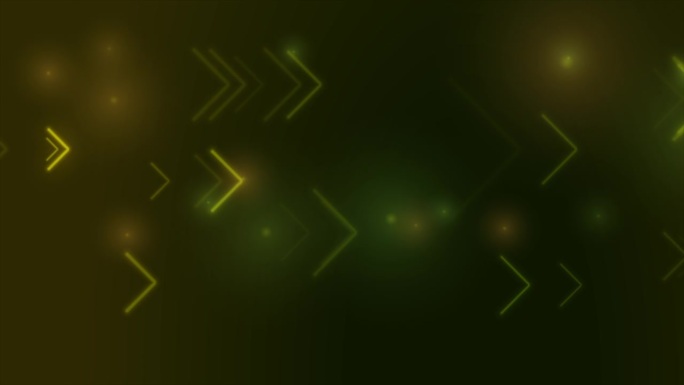 明亮的绿色黄色抽象霓虹箭头科技科幻运动背景
