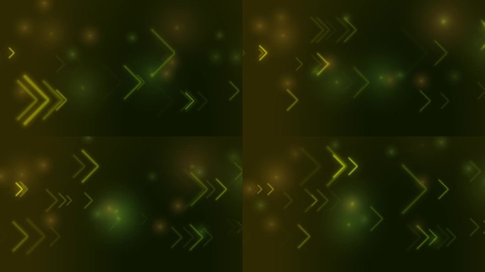 明亮的绿色黄色抽象霓虹箭头科技科幻运动背景