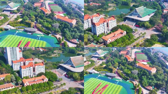 厦门大学校园航拍风景风光高校学校思明区