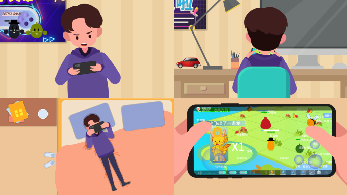 MG动画 沉迷游戏 主播打赏 手机游戏