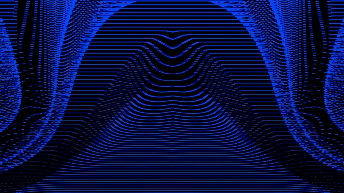 【4K时尚背景】萤蓝粒子VJ曲线暗光科技