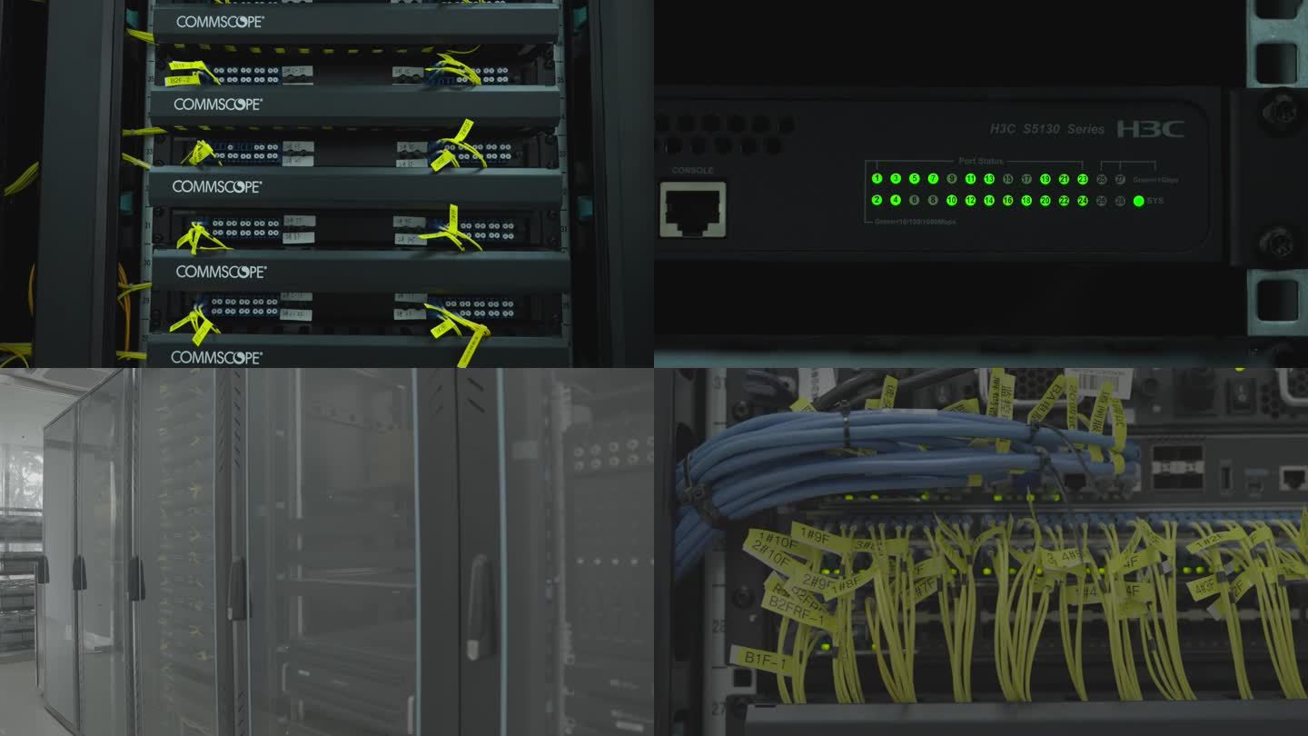 4K数据机房服务器机房数据交换网线