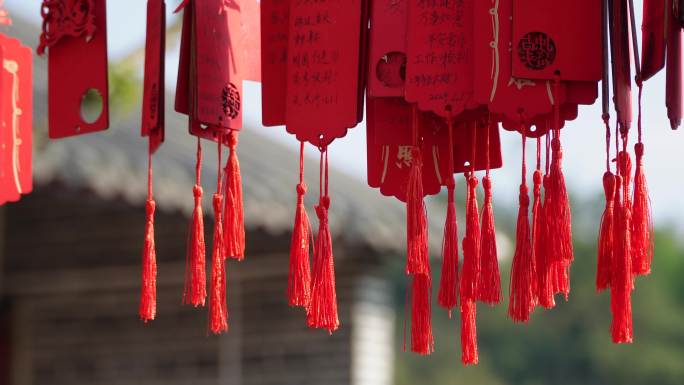 祈福空镜  许愿飘带