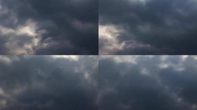 天空中的乌云云层光线变化延时摄影