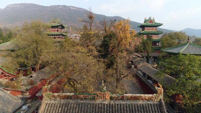 少林寺航拍少林寺大镜 少林寺山门