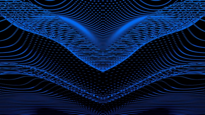 【4K时尚背景】天蓝粒子虚拟曲线暗光科技