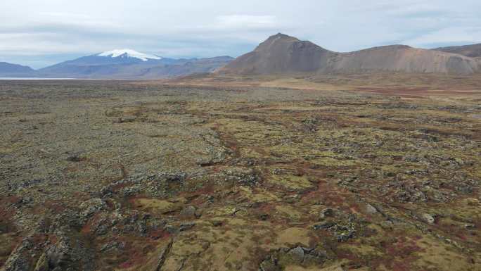 冰岛苔原地貌空镜 绝美风光航拍