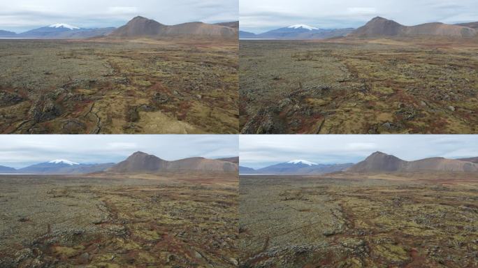 冰岛苔原地貌空镜 绝美风光航拍