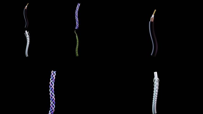 电线 纤维生长动画——含透明通道