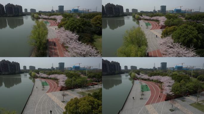 上海青浦工业园区清河湾航拍