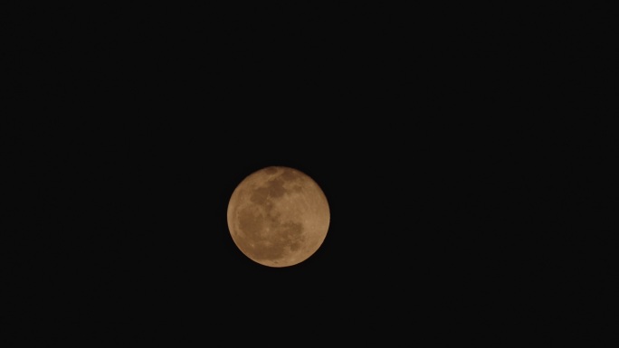超长焦拍摄超级月亮升起 延时摄影