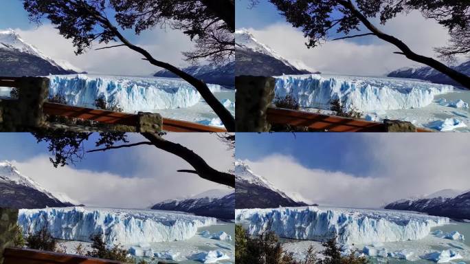 佩里托·莫雷诺在阿根廷巴塔哥尼亚的埃尔卡拉法特走秀。自然景观。冰川的风景。阿根廷巴塔哥尼亚。冰山背景